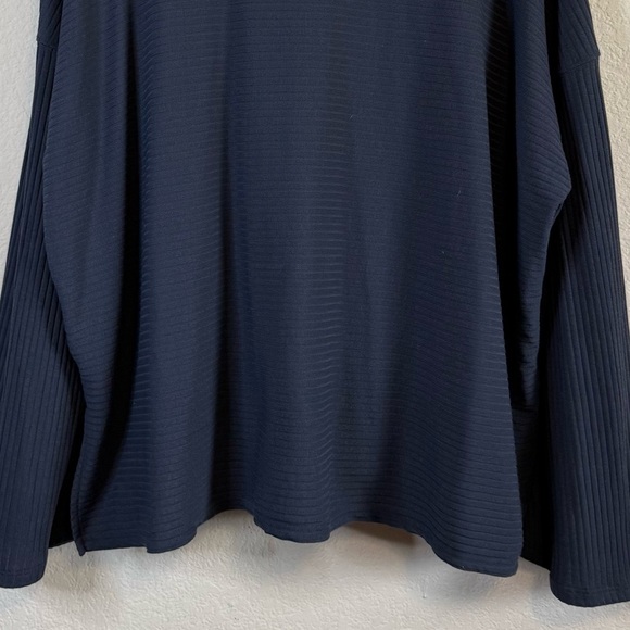 Free People Movement Ribbed Turtleneck Can't Handle This Dark Navy Blue Size LG - Picture 11 of 15